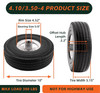10 Inch Solid Polyurethane Tire 4.10/3.50-4 Tire, 10" Flat Free Wheels with 5 gallery