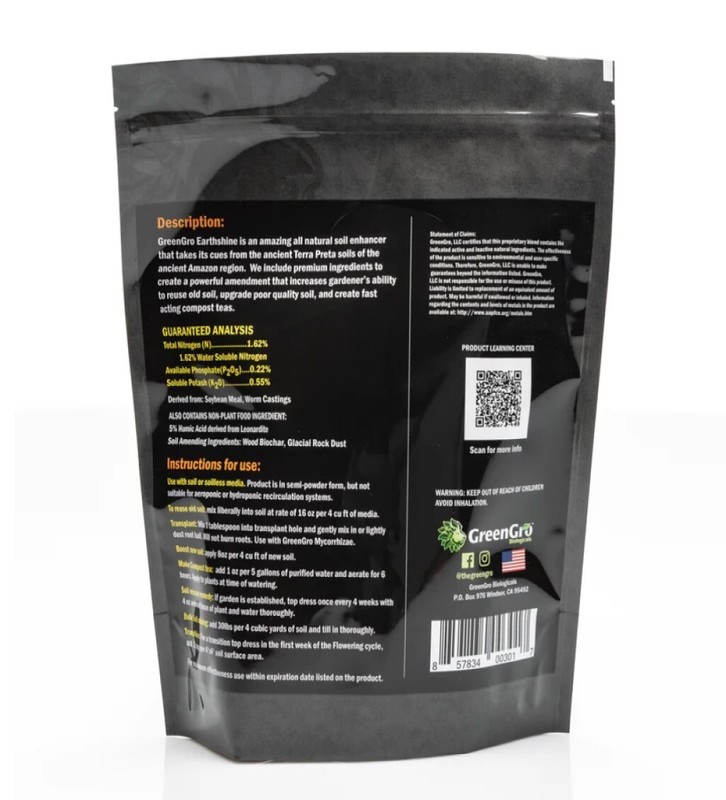 Earthshine Biochar Blend Soil Amendment 5 lbs by GreenGro Biologicals gallery