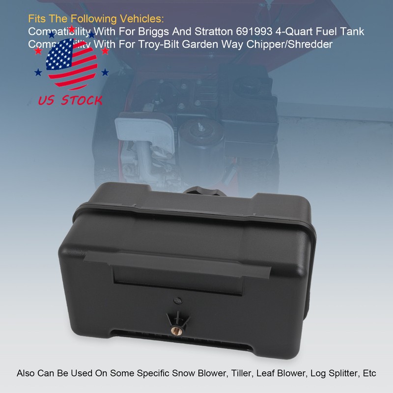For 691993 Briggs & Stratton 4-Quart Plastic Fuel Tank W/ Cap Remote Mounting gallery