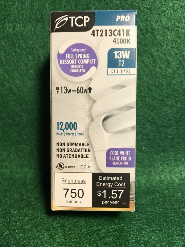 4 Pack TCP Candelabra CFL Bulbs, Bright White and 750 Lumens, 4100K gallery