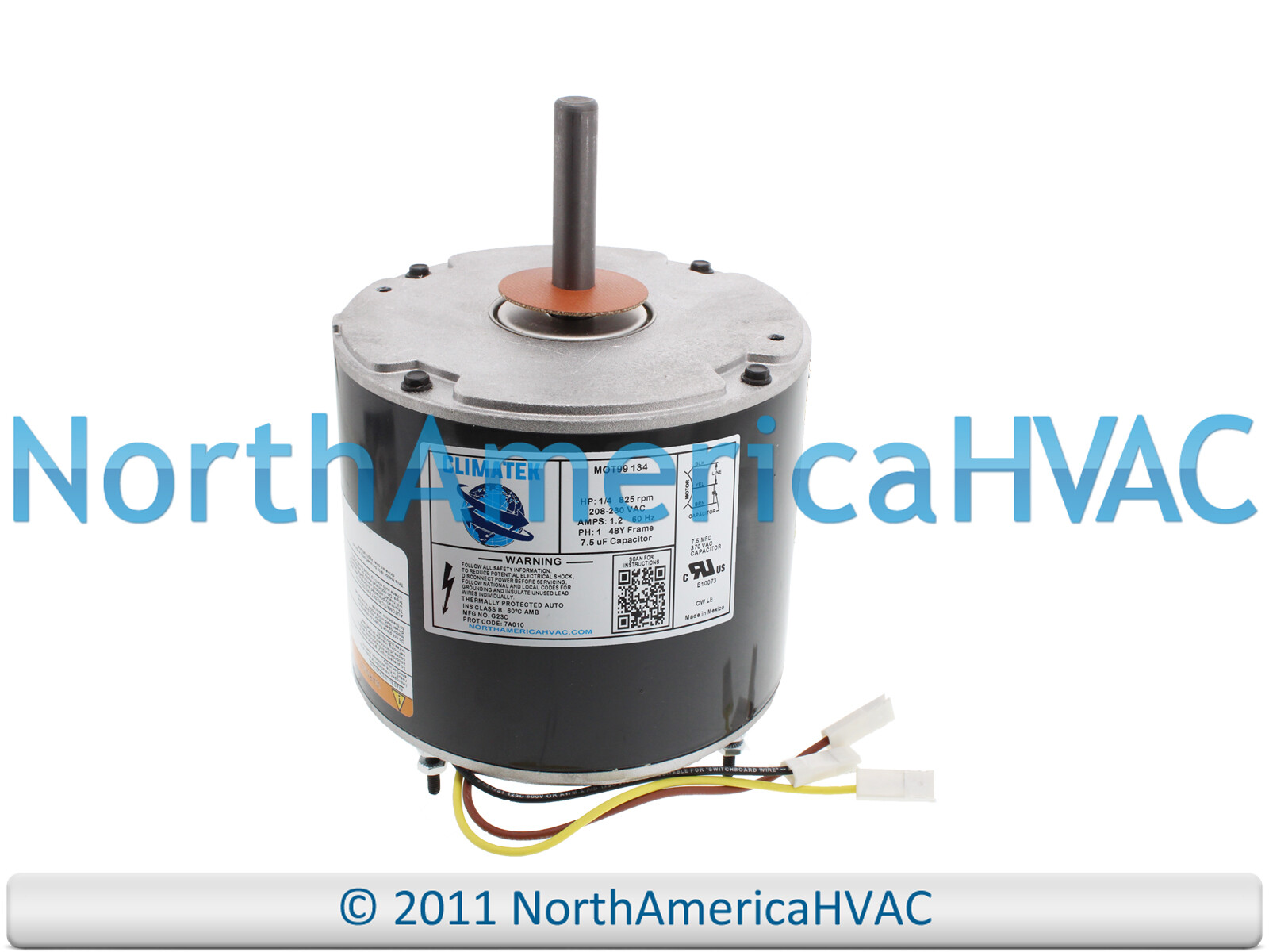 ClimaTek 1/4 HP Condenser Fan Motor Replaces ICP Heil Tempstar 1173665 1191333 gallery