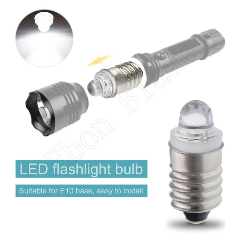 10Pcs 3000k/6000k E10 Screw Base LED Minuature Flashlight Torch Light Bulb 12V gallery