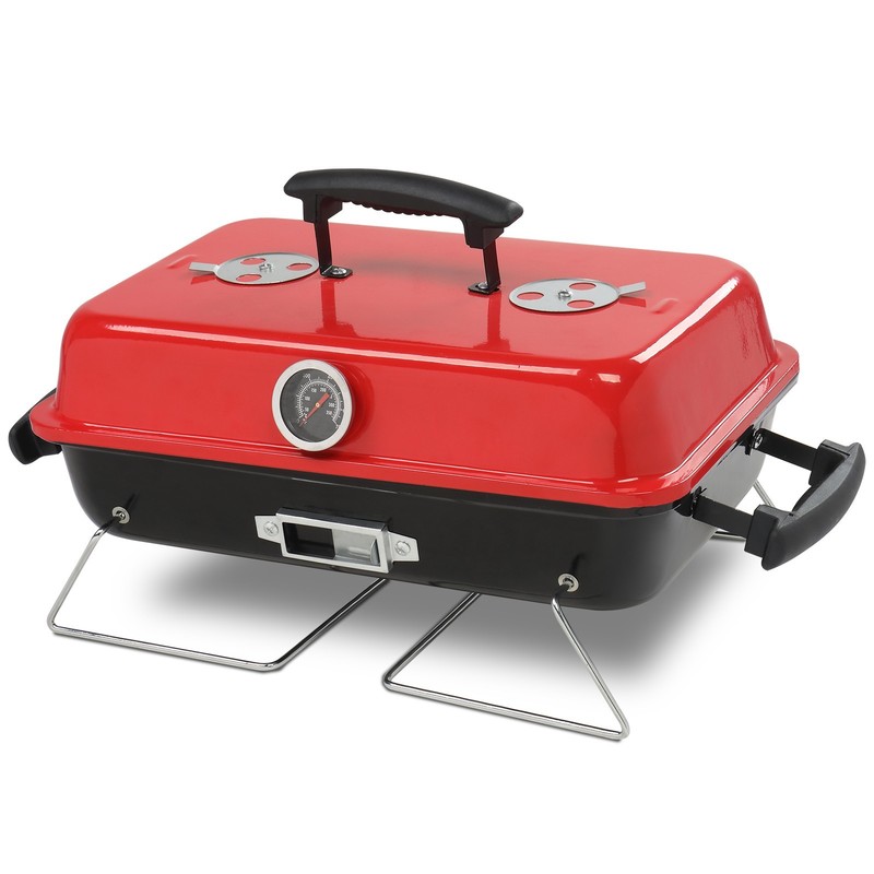 Folding Portable BBQ Charcoal Grill Compact Tabletop Mini Smoker Small Outdoor gallery