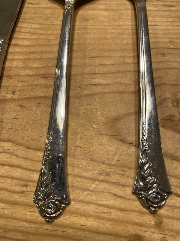 Damask Rose Stainless by Oneida Serving Spoon Fork Spreader Made in USA 3 gallery