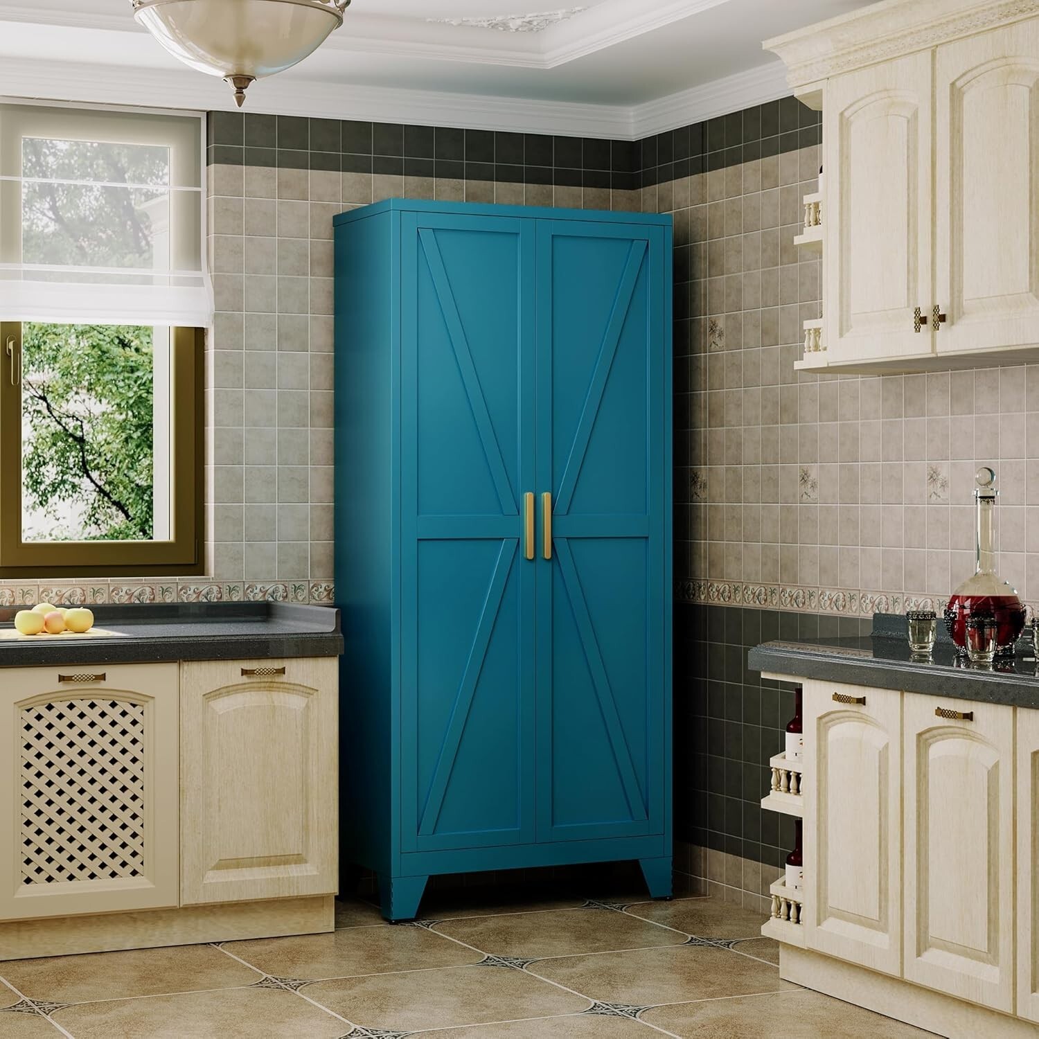 Elegro 71" Freestanding Storage Cabinet,Office Pantry Cabinet for Living Room gallery