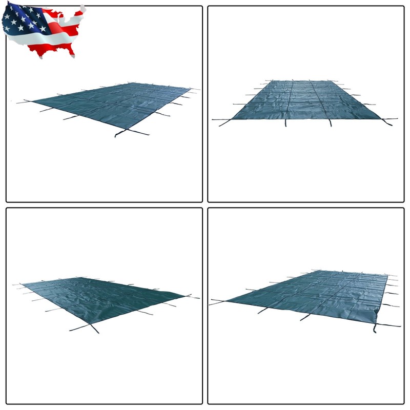 Inground Pool Cover Rectangle Winter Safety Mesh Pool Cover Home Swimming Pool gallery