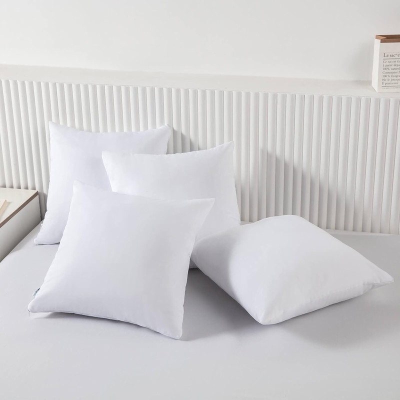 4 Pack Waterproof Down Feather Proof Pillow Protectors with Zipper 20x20 Zipp... gallery