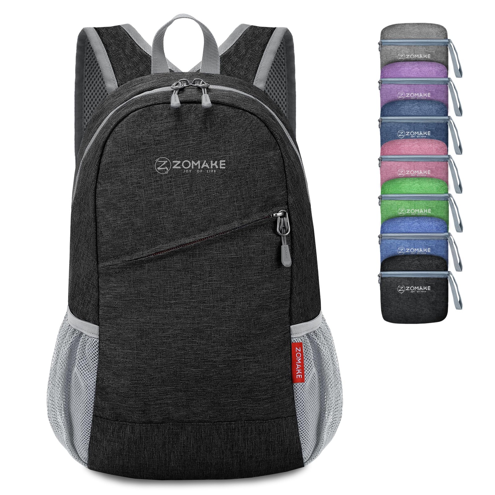 10L Ultra Lightweight Packable Backpack Small Foldable Daypack Black PC