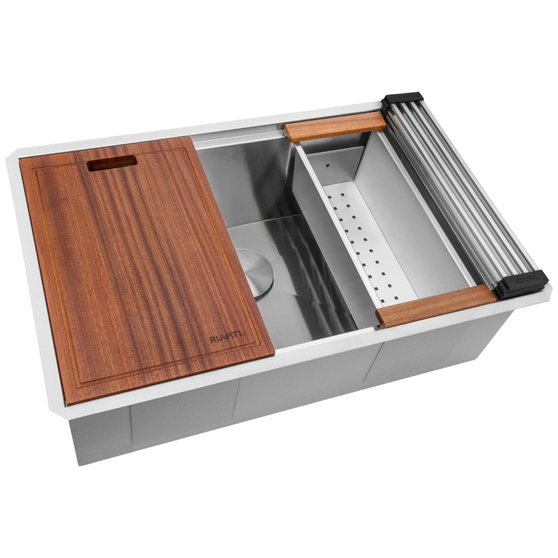 Ruvati 32-inch Undermount Workstation Kitchen Sink Single Bowl - RVH8300 gallery