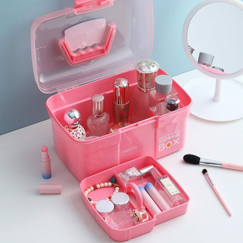 Rectangular Storage Box with Handle and Removable Compartment for Easy Transport gallery