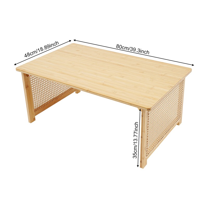 Bamboo Foldable Folding Floor Low Coffee Table for Sitting on The Floor gallery