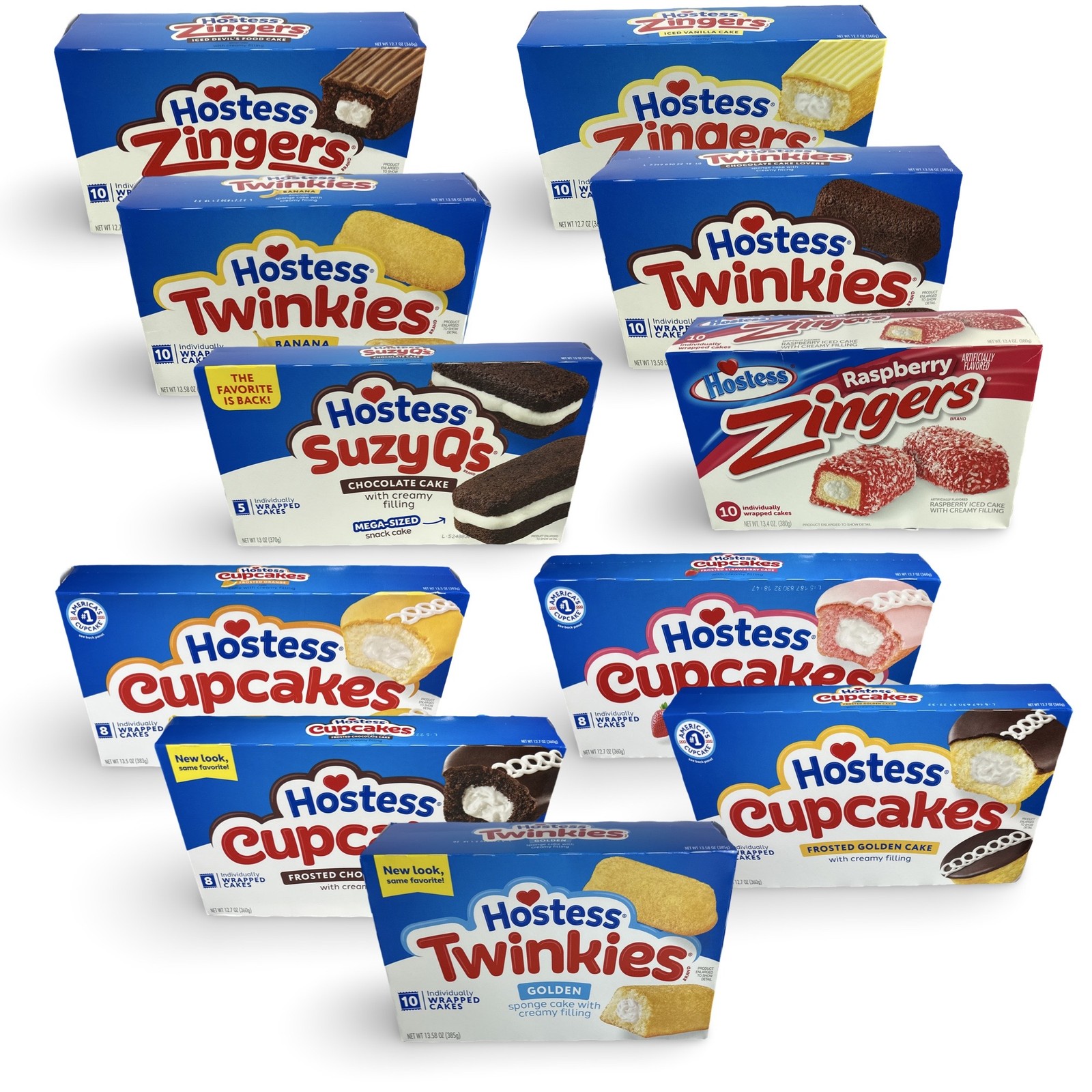 Hostess Snack Cakes Multipack Box, Featuring Cupcakes, Zingers, Suzy Qs, and Twi gallery