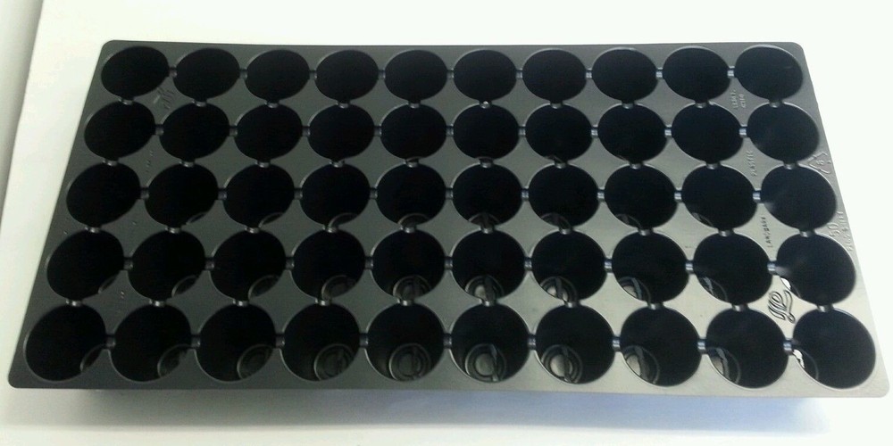 10 Black Plastic PLUG SHEETS - 50 cells per flat- INSERTS SEED STARTING