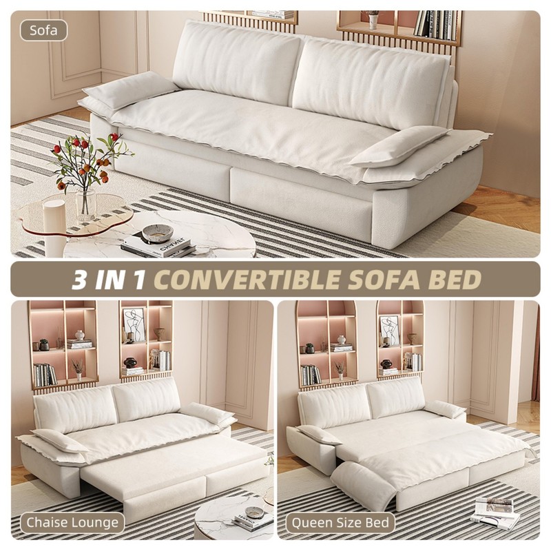 Convertible Sofa Bed 3-in-1 Multi-Function Sleeper Sofa Chair with Pull-Out Bed gallery