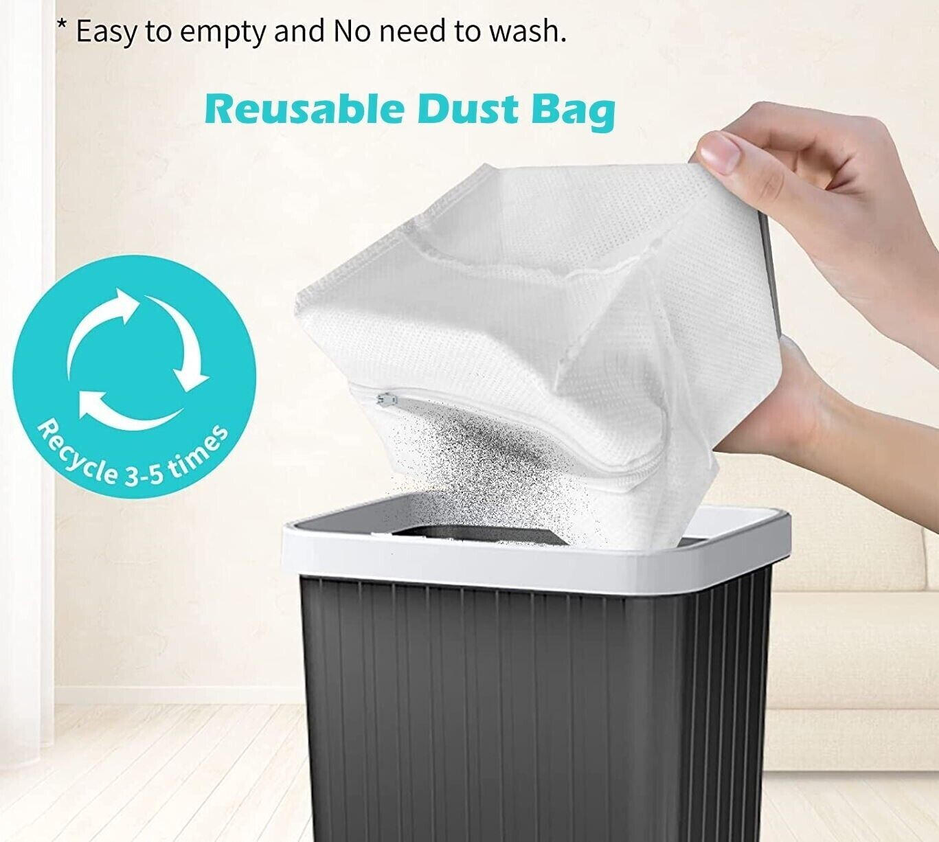 6x Reusable Zipped Replacement Dust Bags for iRobot i1 j5 j9+ i4+ i6 i7 i7+ i8+ gallery