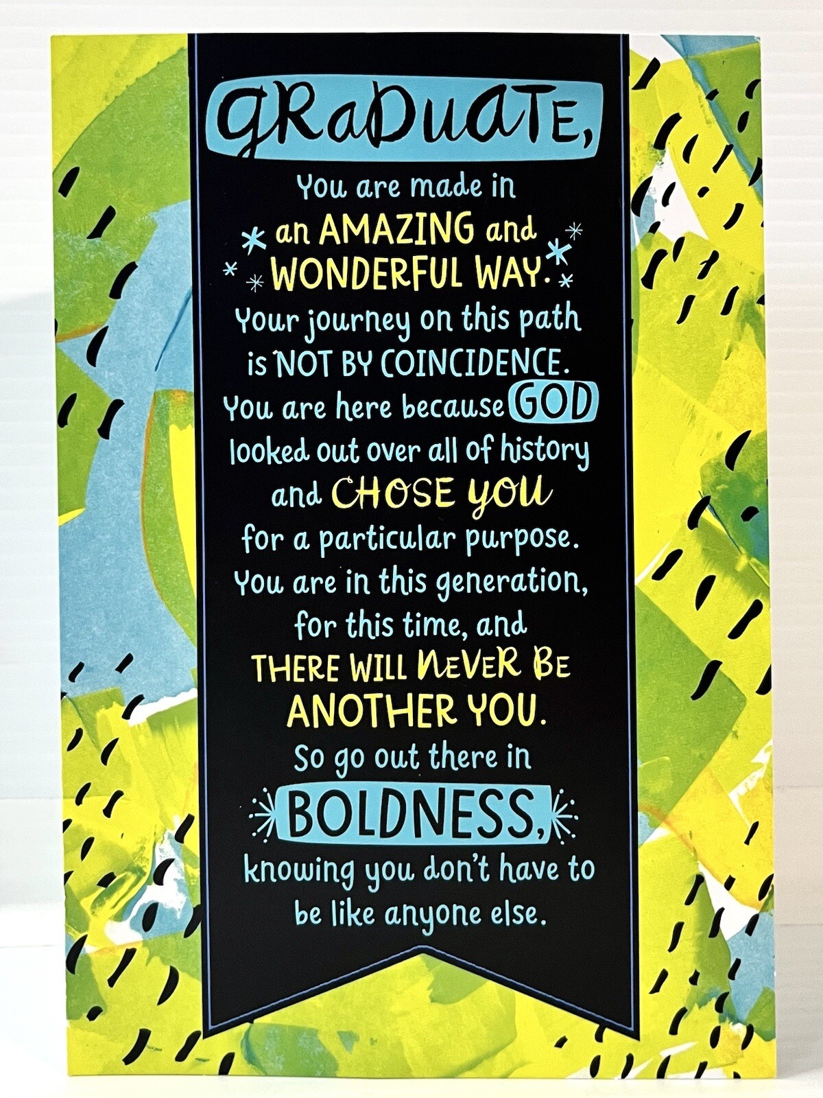 Graduation Card Religious w/ Scripture Congratulations Joyfully Yours Card NEW gallery