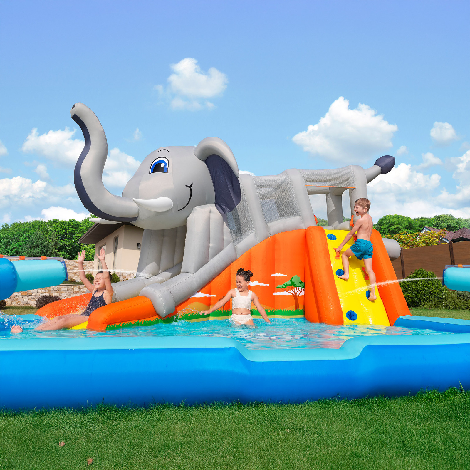 Bestway H2OGO Elephant Water Park Inflatable Slide Splash Pool Kids gallery