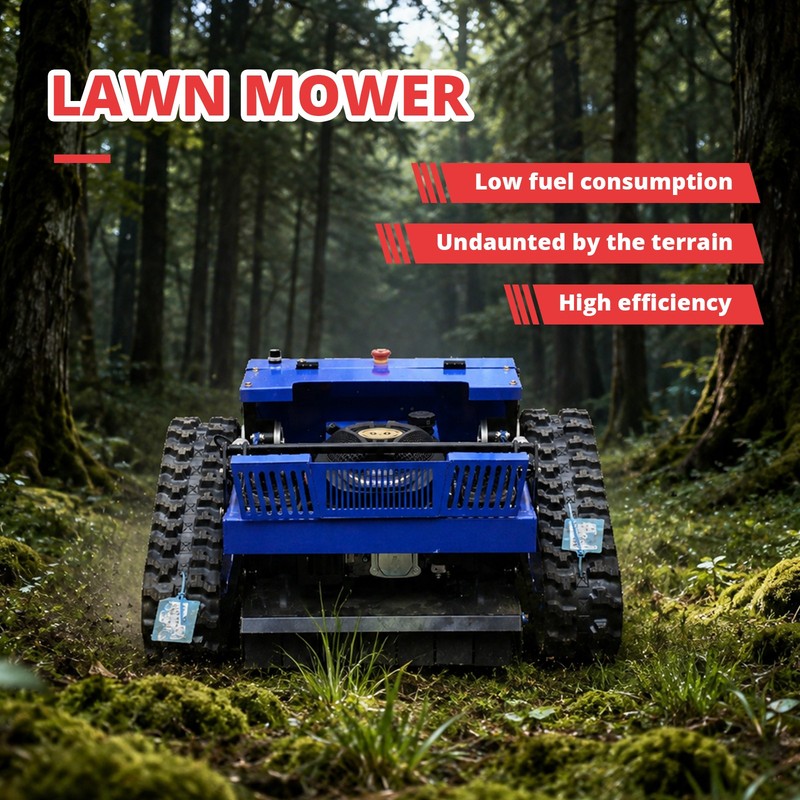Robotic Lawn Mower Remote Controll Tracked Lawn Mower Gas Engine RATO 225cc 6HP gallery