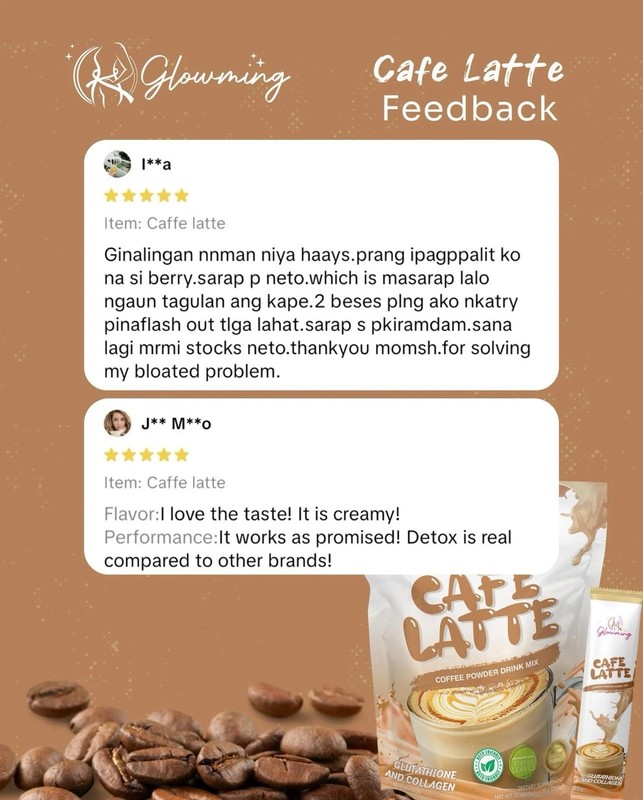 Glowming - CAFE LATTE - Coffee Powder Drink Mix - 10 sachet x 20g gallery