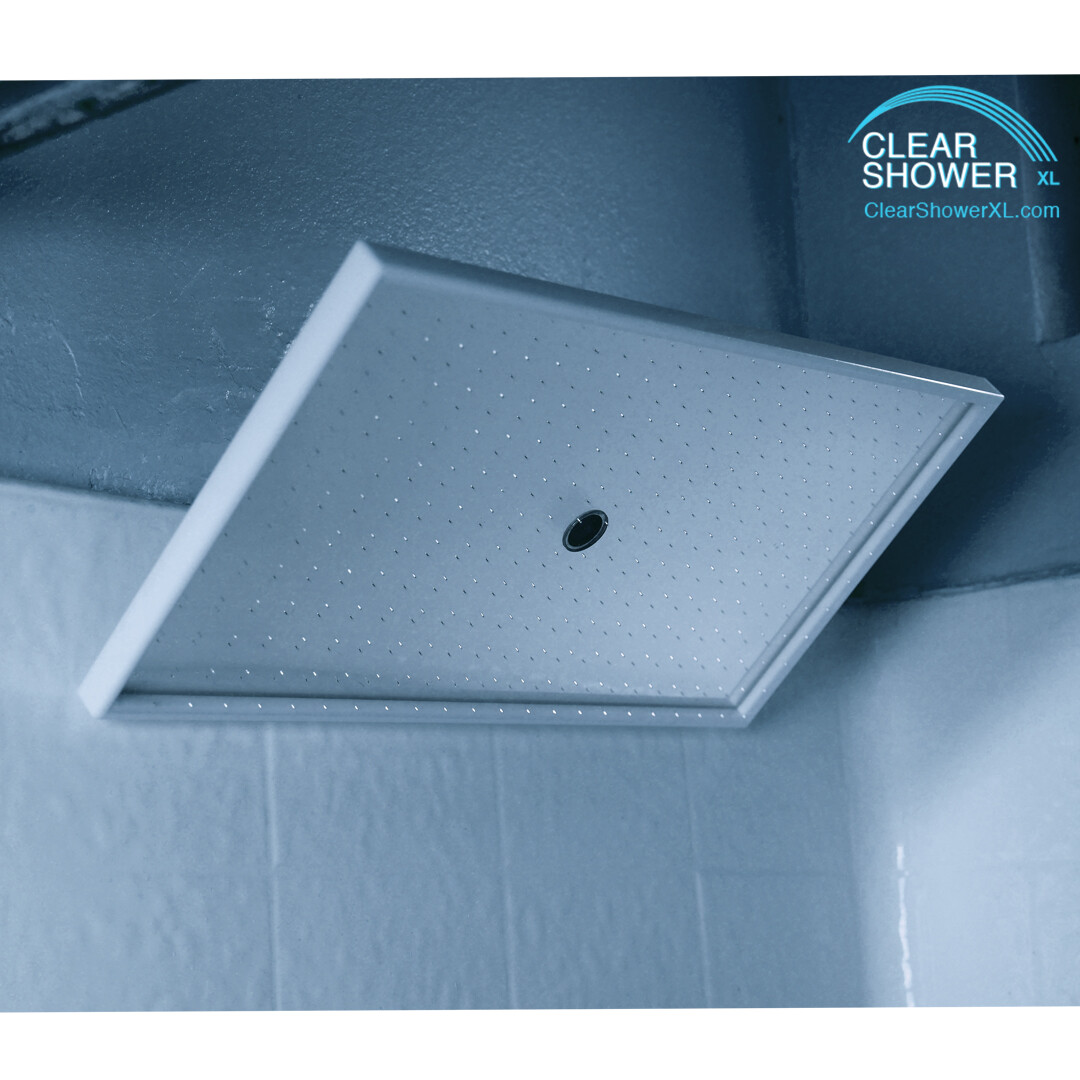 Large MIRROR Shower Head - Luxury Firm Pressure Rainfall Showerhead - NEW gallery