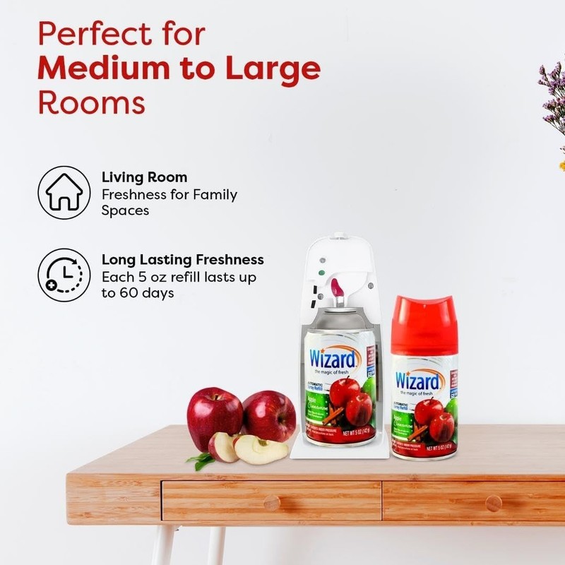 6 WIZARD AUTOMATIC SPRAY REFILLS 5 oz APPLE CINNAMON gallery