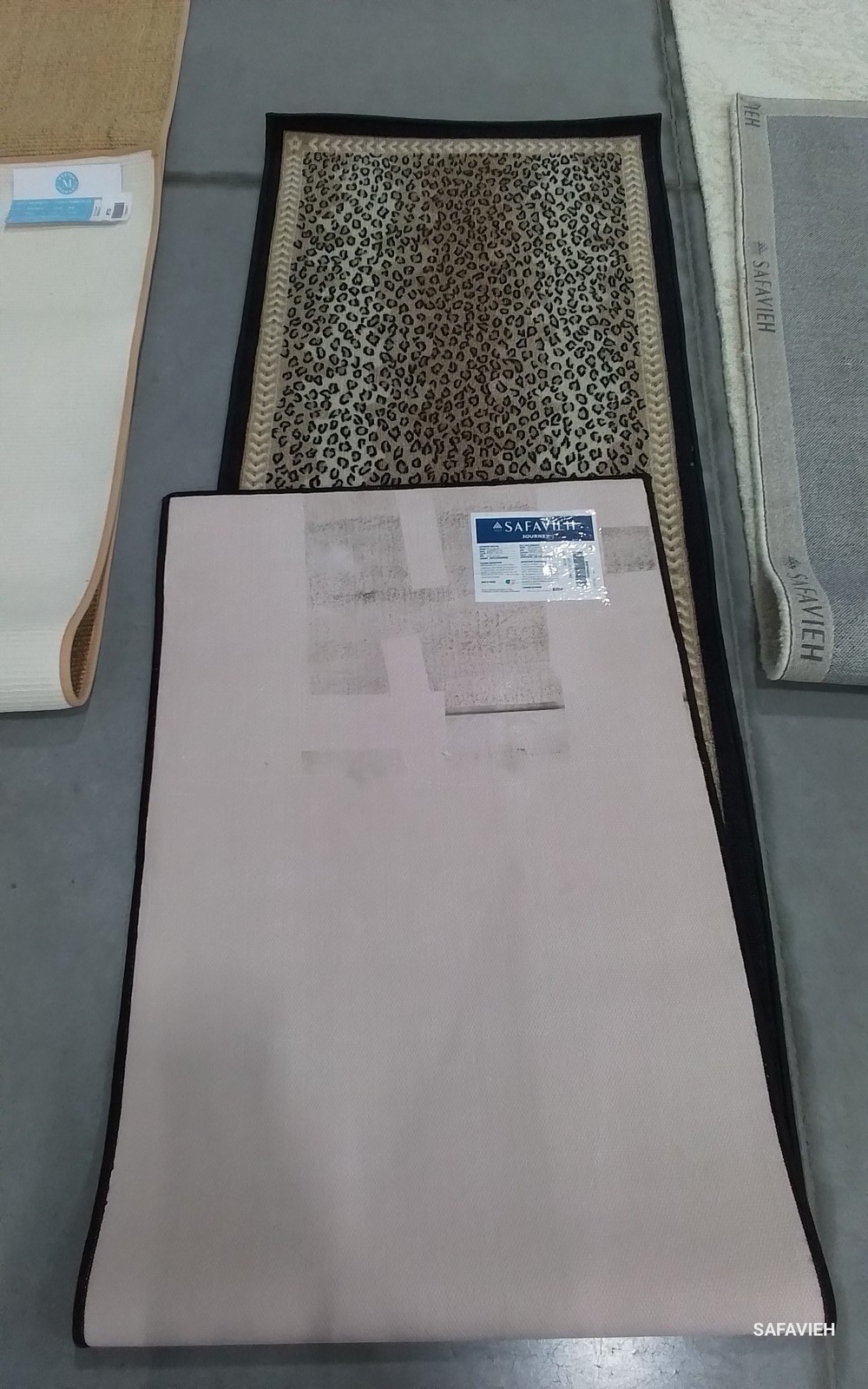 BEIGE / BLACK 2'-2" x 9'-0" Back Stain Rug, Reduced Price 1172800476 JNY117B-29 gallery