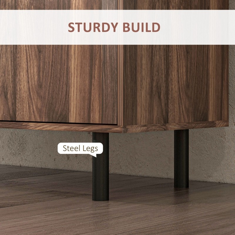 Particleboard Steel Storage Cabinet Rustic Brown gallery