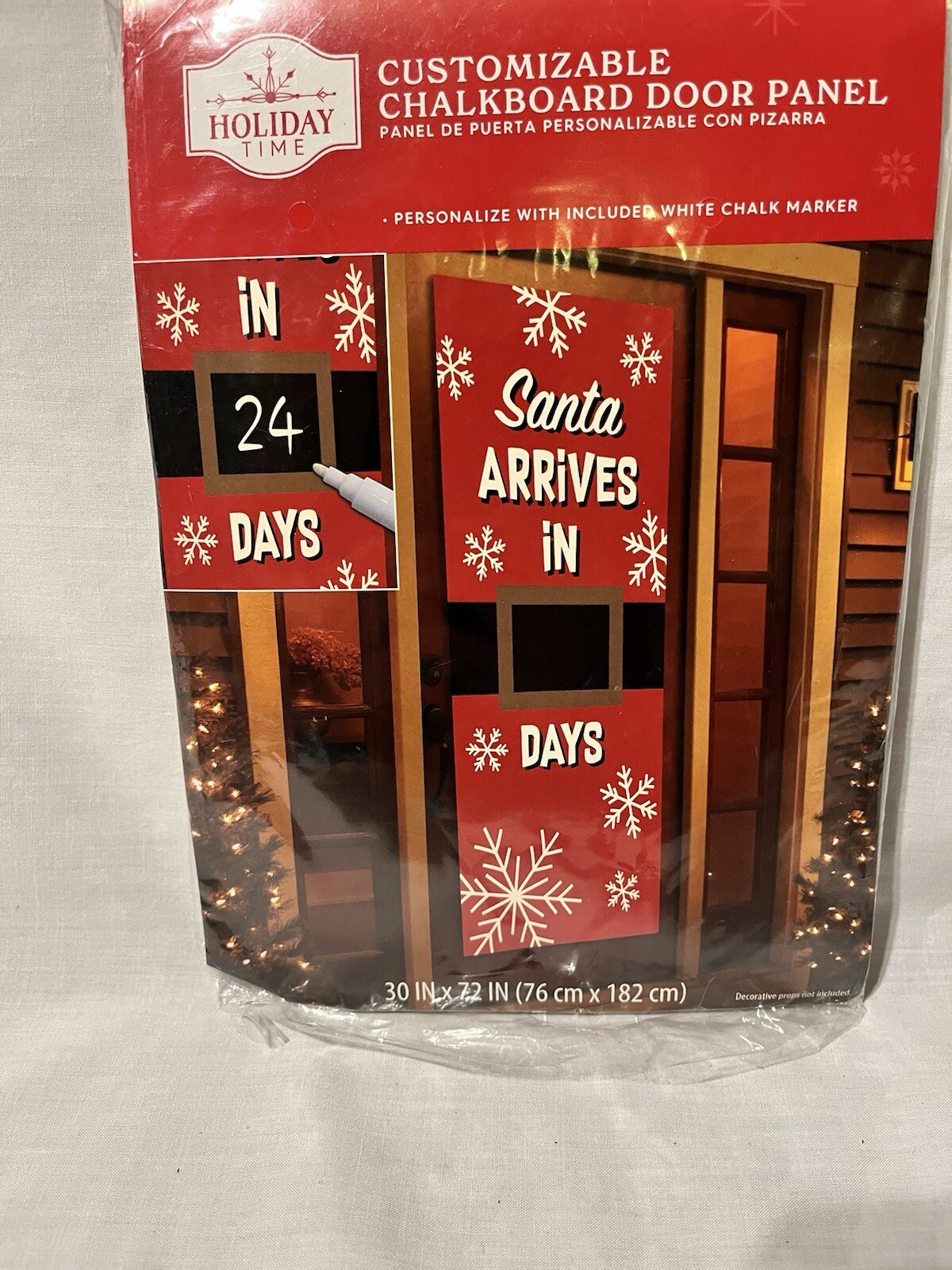 Christmas Countdown Customizable Door Decoration Santa Arrives In Days w/ Pen gallery