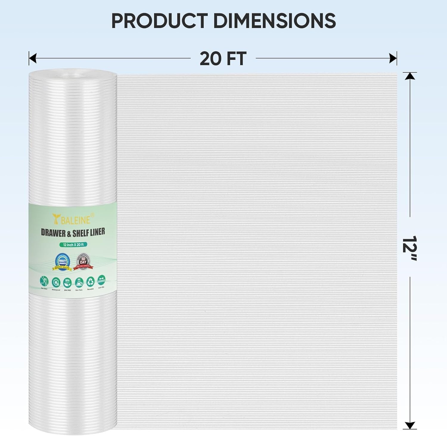 Shelf Liner Drawer Liner, BPA Free Cabinet Liner Non-Toxic Non-Slip Washable gallery