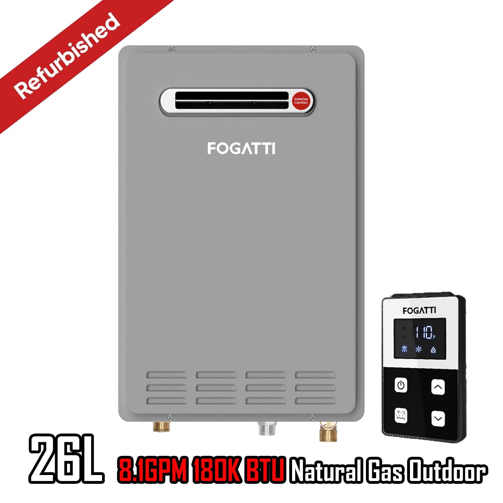【90% NEW】Tankless Water Heater Outdoor, Natural Gas 26L 8.1GPM 180K BTU, Instant gallery