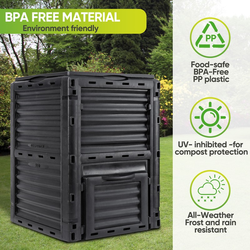 80 Gallon Large Compost Bin from BPA Free Material for Fast Creation of Fertile gallery