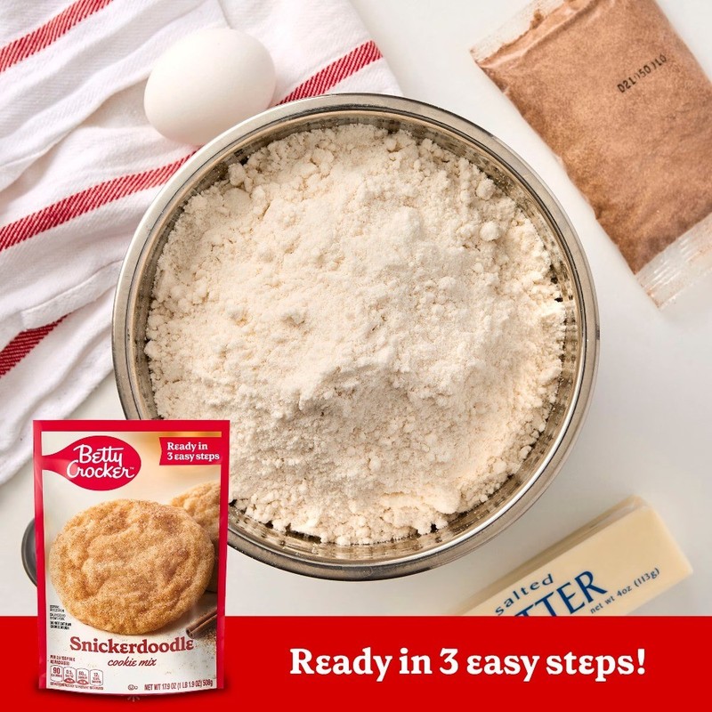 (4 pack) Snickerdoodle Cookies, Cookie Baking Mix, 17.9 oz gallery