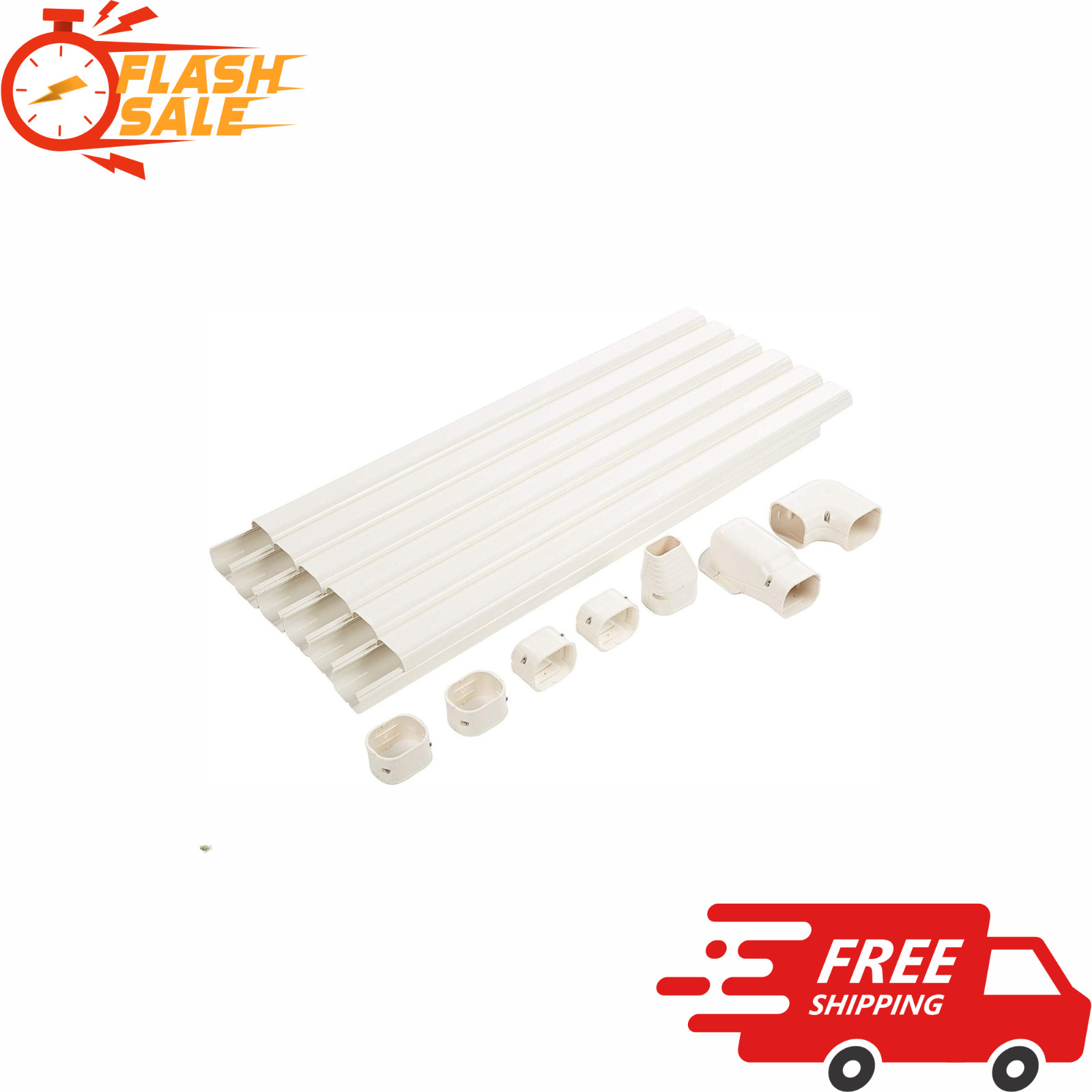 20 Ft Decorative Line Set Cover Kit 3" for Mini Split Air Conditioners SENLC-6M gallery