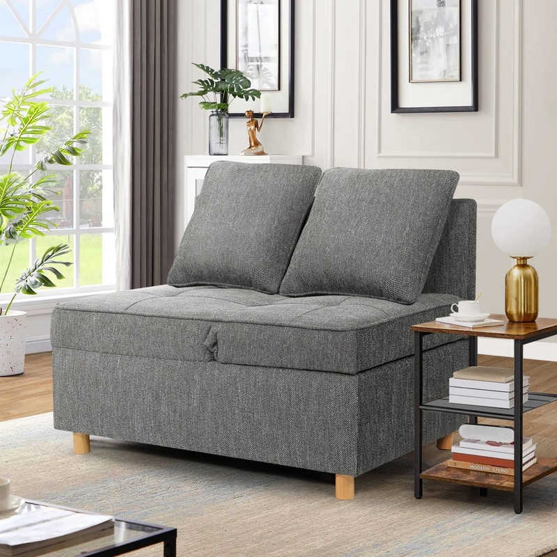 4-in-1 Sofa Bed Pull Out Convertible Chair Bed w/ Adjustable Backrest 2 Pillows gallery