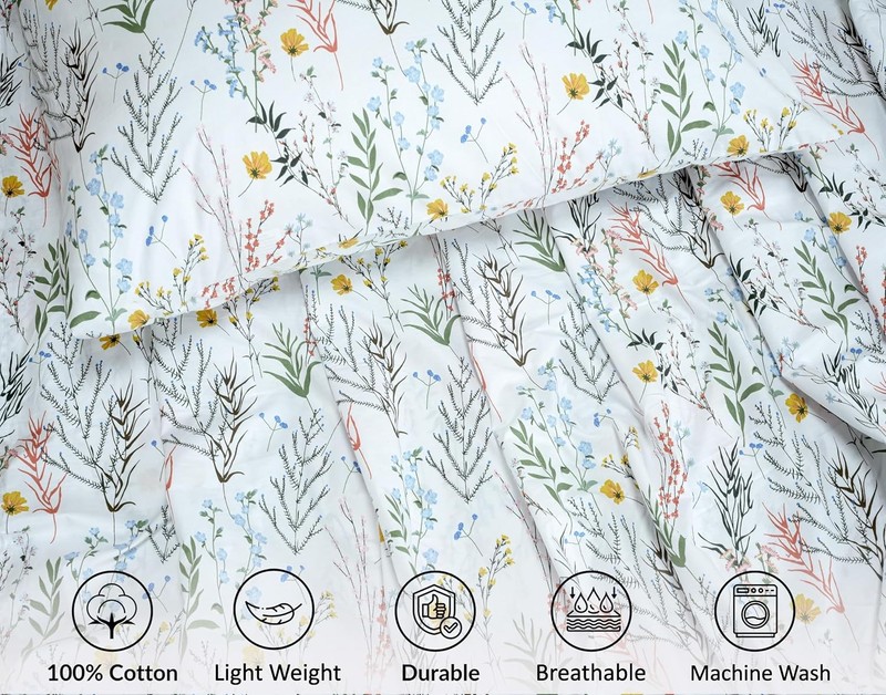 100% Cotton Percale Sheets Split King Size Cooling Bed Sheets Crisp Cotton Bed gallery