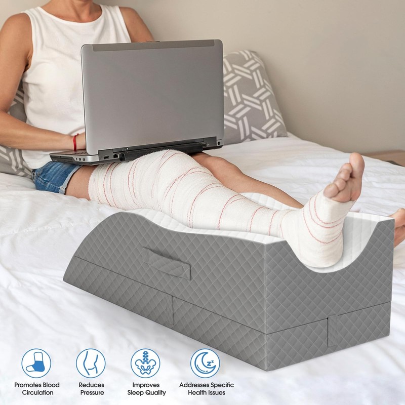 Tranquilrelax Elevation Pillows For Leg After Surgery Memory Foam Adjustable gallery
