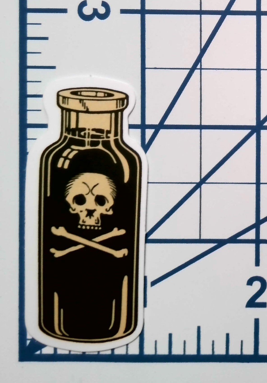 Poison Bottle Sticker Cork Skull Crossbones Die Cut Vinyl Goth Spooky Decal gallery