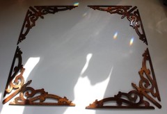 Scroll Corners (V Shaped) – Metal Wall Art – Copper 3″