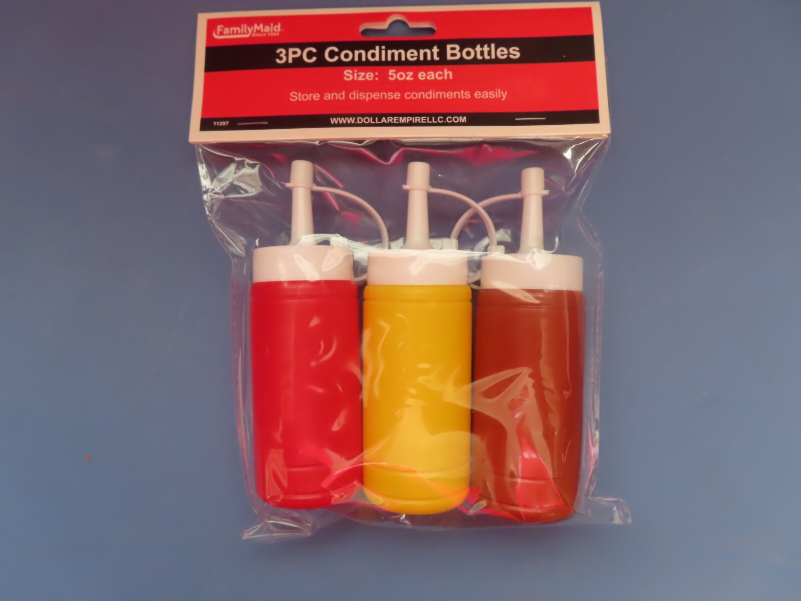 FamilyMaid 3 pc. Condiment Bottles 5 ounce bottles # 11297 NEW gallery