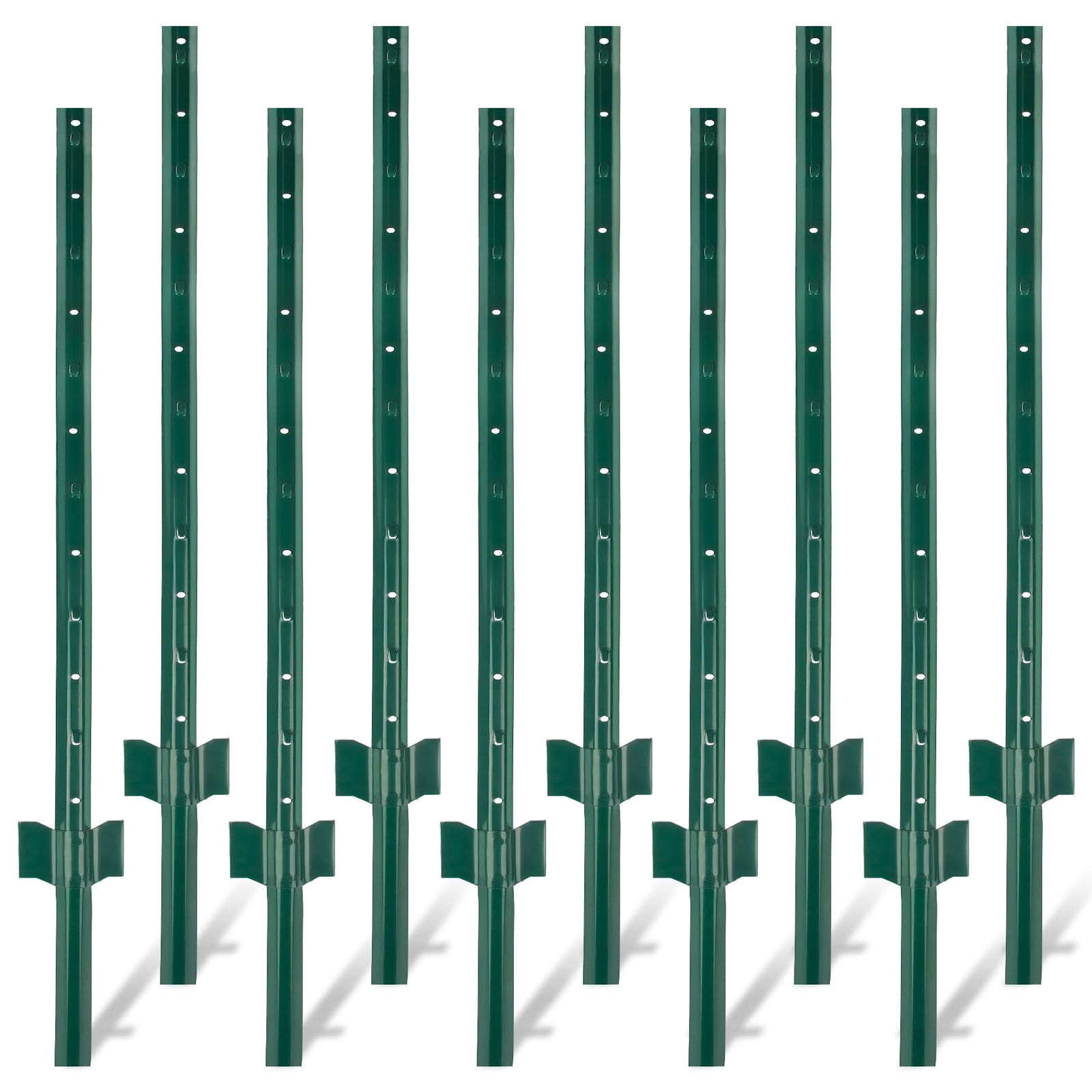 Toriexon Fence Posts 3Feet 10Pack Heavy Duty Metal Fence Post with U-Channel gallery