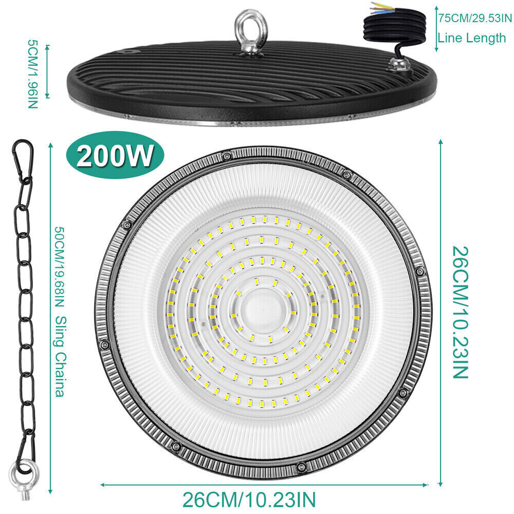 LED High Bay Light 200/300/500/800W Low Bay UFO Warehouse Industrial Lights gallery