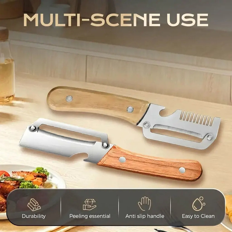 【Summervibes】Multi-Functional Vegetable Peeler for Kitchen, Ultra-Sharp Stainles gallery