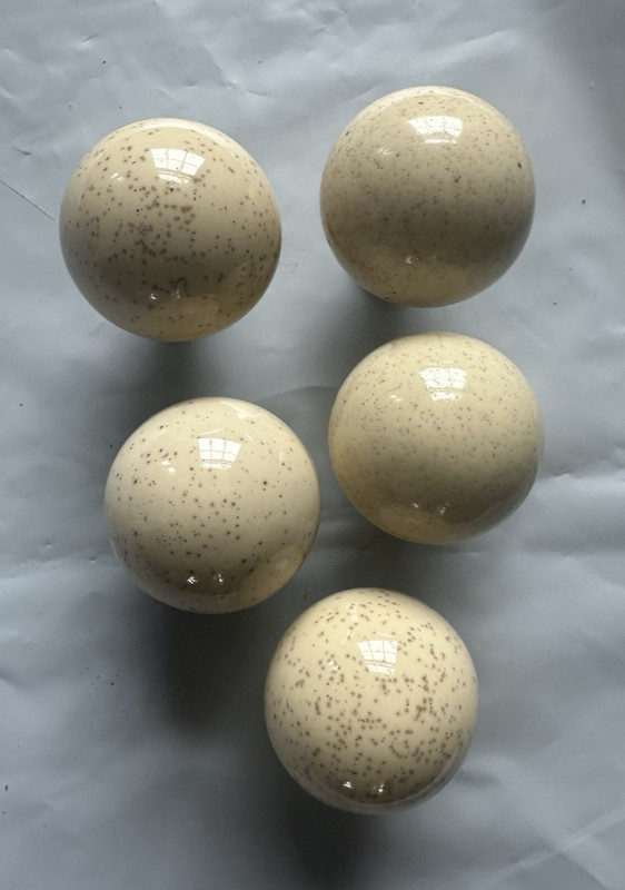 1.25" diameter ball style cabinet pulls, ivory color porcelain finish gallery