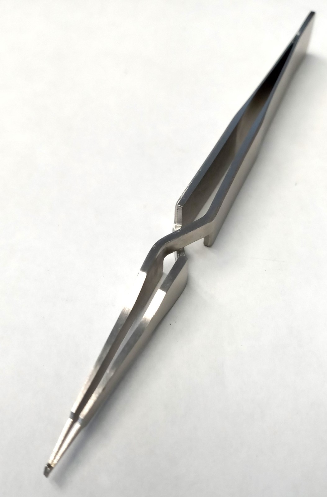 Erem 102ACAX Stainless Steel Angled Non Magnetic SMD Tweezer 4.52" Swiss gallery