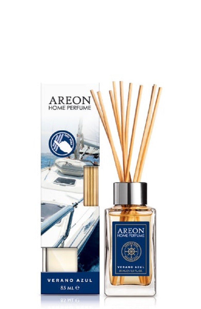 Areon Home Luxury Perfume Reed Diffuser + 10 Rattan Reeds, Verano Azul Scent gallery