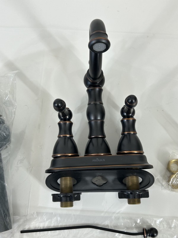 NEW Pegasus 8" Spread Brush Nickel Bath Faucet Missing Box READ B59 gallery