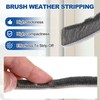 1-Pack Brush Weather Stripping, 393x0.35x0.2in/10000x9x5mm Self Adhesive Seal gallery