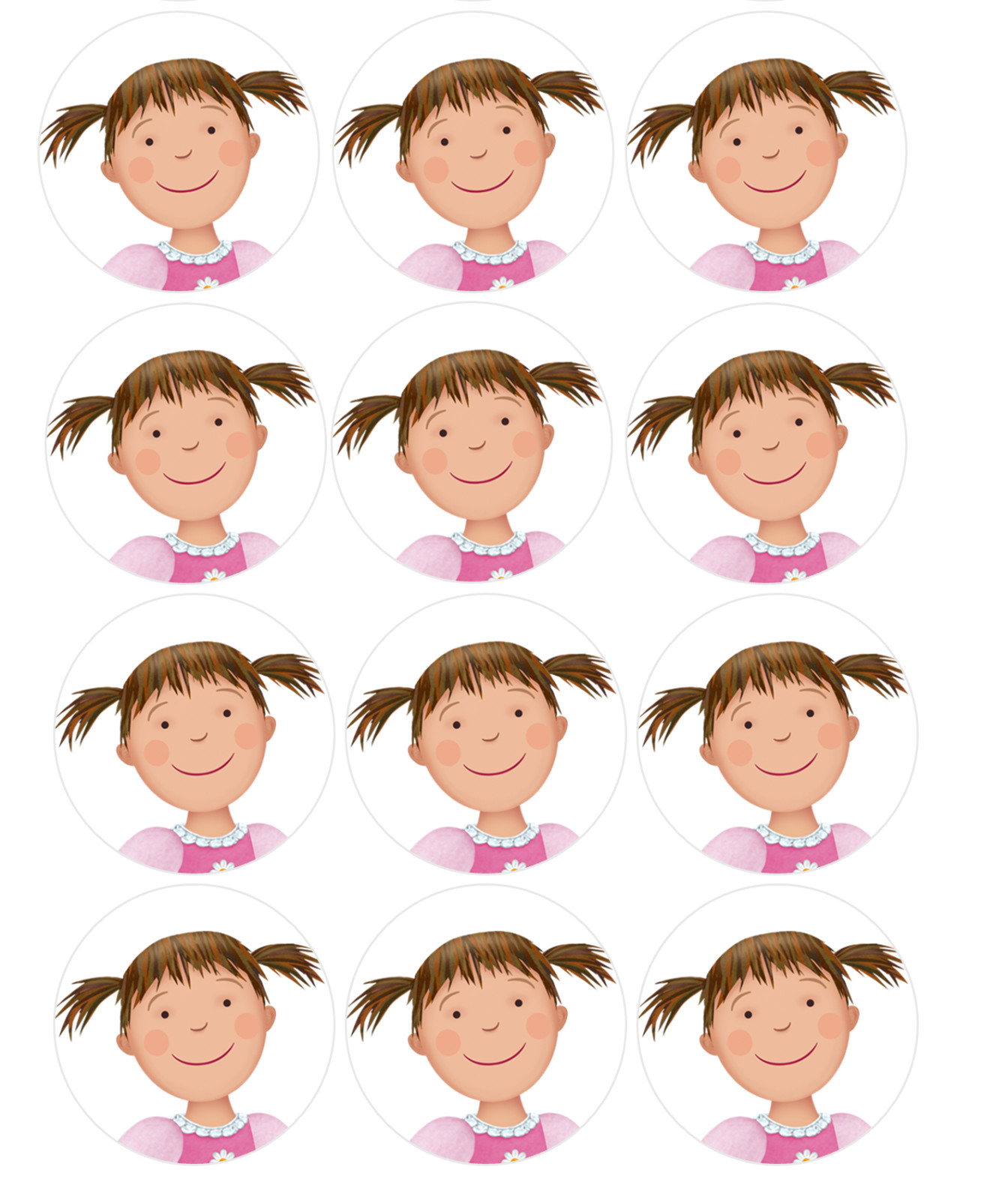 12 count pinkalicious Edible Image rounds OR 1 cake, Wafer paper, pre cut gallery
