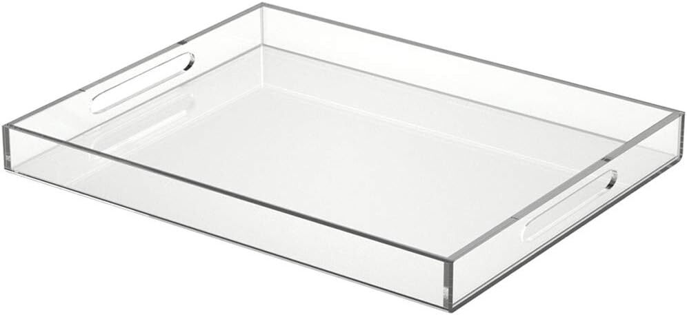 Acrylic Serving Tray 16x20 Inches -Spill Proof- Clear Decorative Tray Organiser gallery