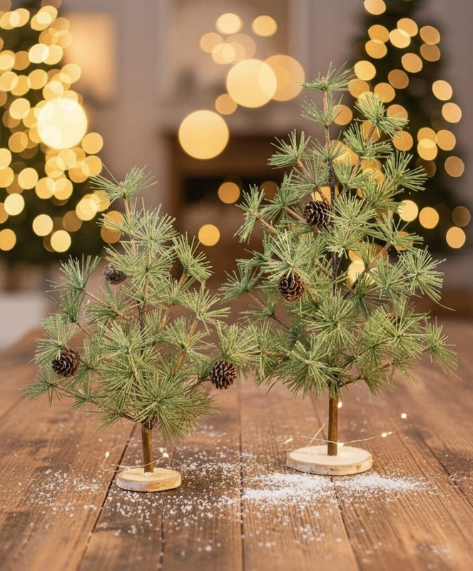 Primitive Rustic Christmas 15" Icy Pine Tree gallery